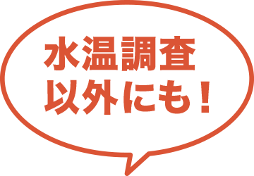 水温調査以外にも！